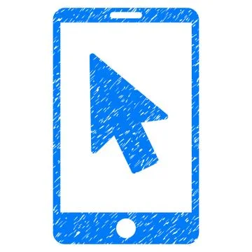 Mobile Arrow Pointer Grunge Icon Stock Illustration
