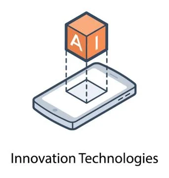 Mobile Artificial Intelligence Stock Illustration