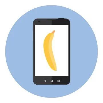 Mobile Banana Stock Illustration