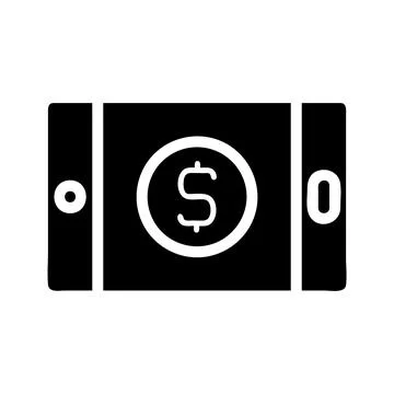 Mobile banking application with dollar sign. Concept of finance, technology.. Stock Illustration