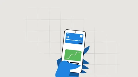 Mobile Banking Application Hand Gesture Swipe Stock Footage 283901550