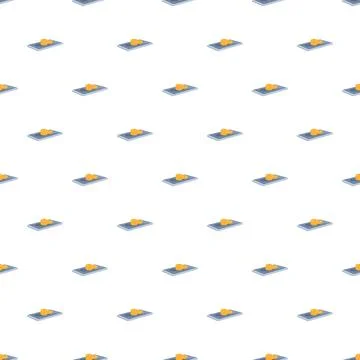 Mobile banking concept with coins on smartphone pattern Illustrazione stock