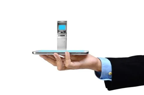 Mobile banking concept Stock Photos