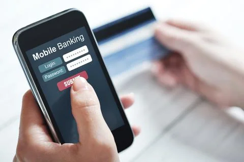 Mobile banking concept Foto stock
