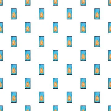Mobile banking concept seamless pattern background 스톡 일러스트