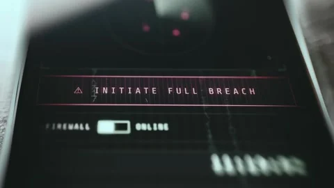 Mobile Banking Dashboard Cinematic View showing secure data Stock Footage 337435784