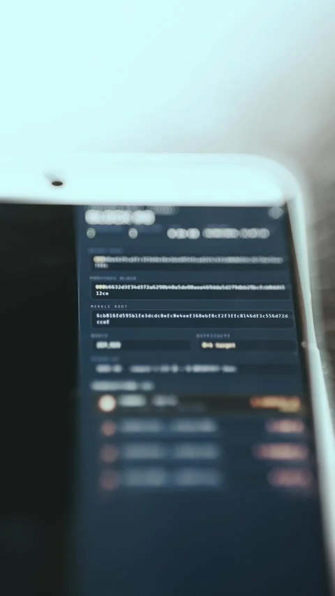 Mobile Banking Dashboard Close Up with moving graphs Video stock 337436264