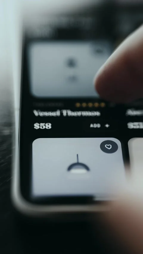 Mobile Banking Dashboard Dark Technology with moving graphs Video stock 337436100