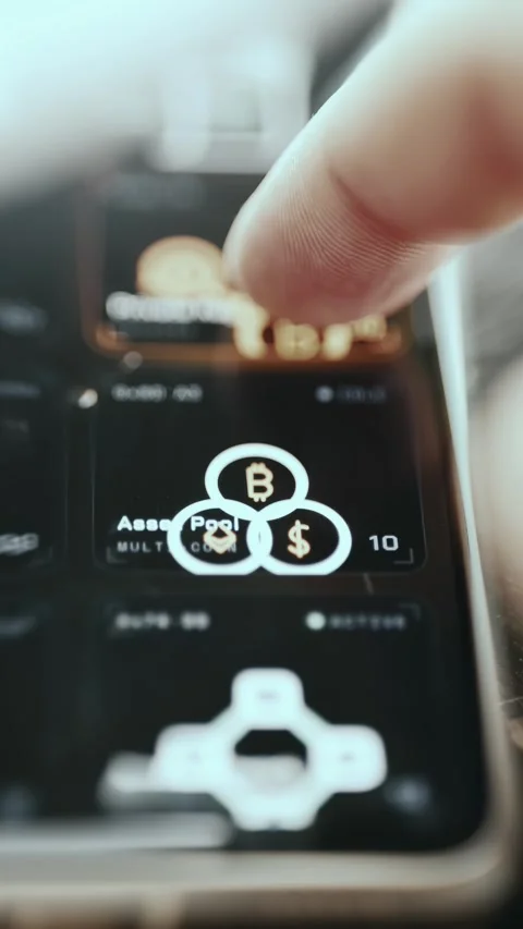 Mobile Banking Dashboard Data Display showing live status Stock Footage 337436445