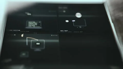 Mobile Banking Dashboard Macro Detail showing secure data Stock Footage 337435789