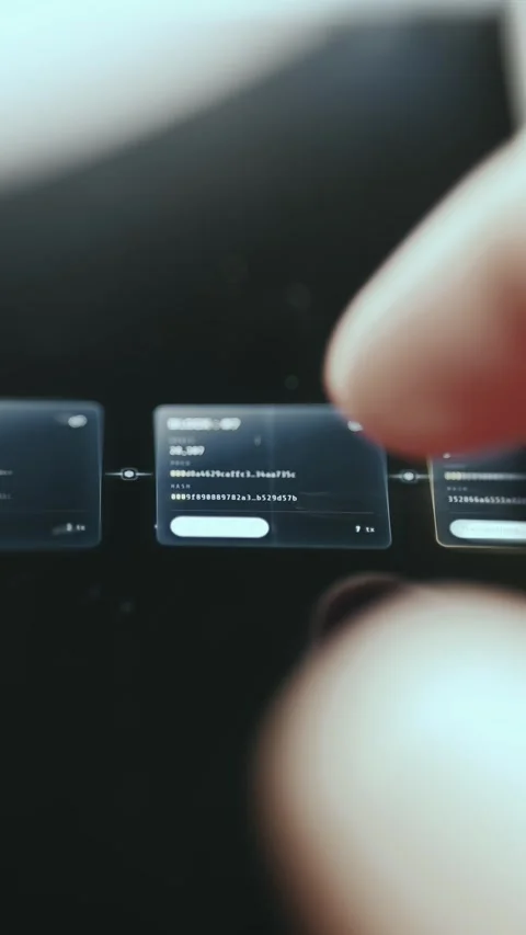Mobile Banking Dashboard Shallow Focus with moving graphs Video stock 337436222