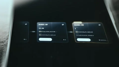 Mobile Banking Dashboard Touchscreen View with real time indicators Stock Footage 337435616