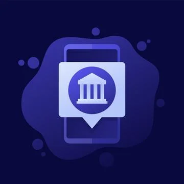 Mobile banking icon, vector design Stock Illustration