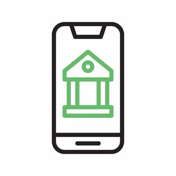 Mobile Banking icon vector image. Stock Illustration