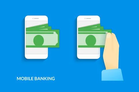 Mobile banking Stock-Illustration