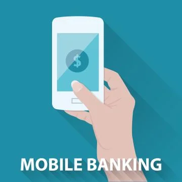 Mobile banking Stock Illustration