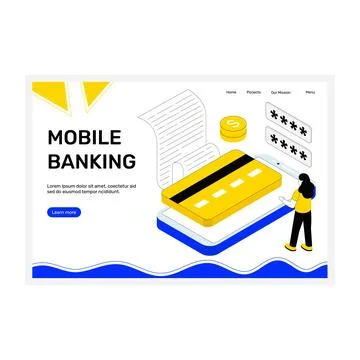 Mobile Banking Stock Illustration