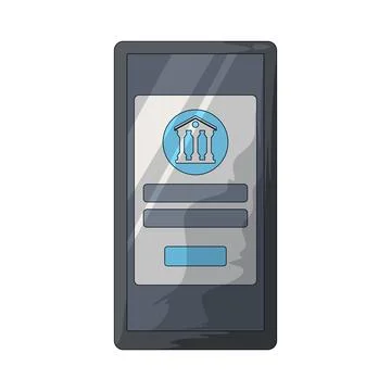 Mobile banking illustration Stock Illustration