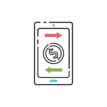 Mobile banking logo icon Stock Illustration