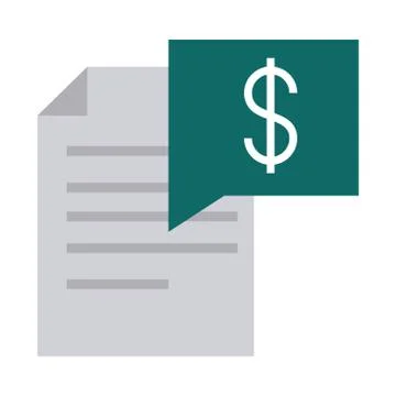 Mobile banking, payment document money flat style icon Illustrazione stock