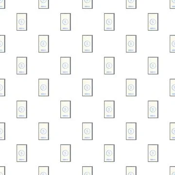 Mobile banking seamless pattern with dollar sign Stock Illustration