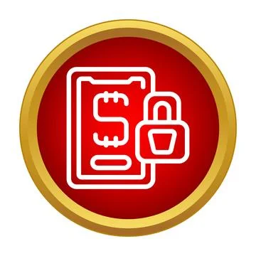 Mobile banking security with secure payment padlock icon Stock Illustration