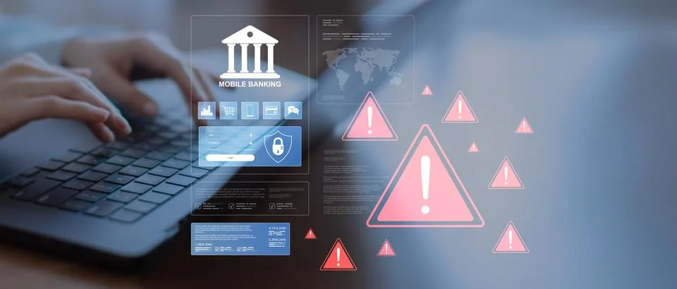 Mobile Banking Security System for Financial Transactions and User Authenti.. Stock Photos