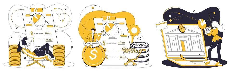 Mobile banking. Unlock doors to financial efficiency with key mobile bankin.. Stock Illustration