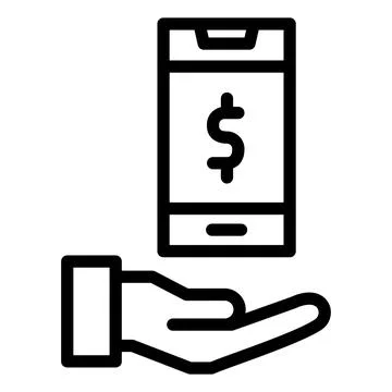 Mobile Banking Vector Icon Design Illustration Stock Illustration