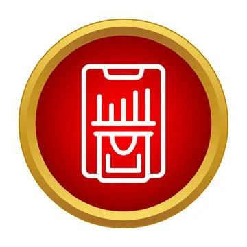 Mobile bar chart analysis with a document icon Stock Illustration