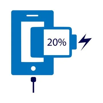 Mobile, battery, charging, mobile phone battery charging icon Stock Illustration