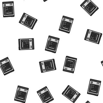 Mobile battery vector seamless pattern Illustrazione stock