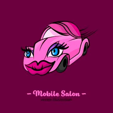 Mobile beauty salon イラスト素材