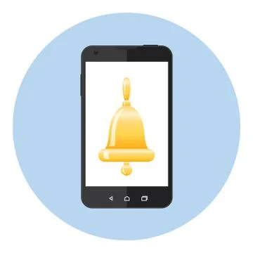 Mobile Bell Alarm Stock Illustration
