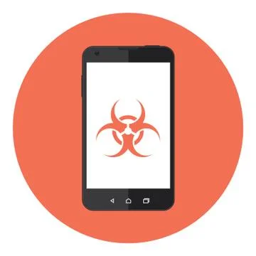 Mobile Biohazard Sign Stock Illustration