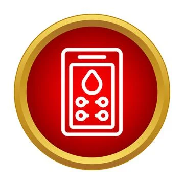 Mobile blood testing app displaying health results イラスト素材
