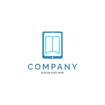 Mobile Book Icon Vector Logo Template Illustration Design Stock Illustration
