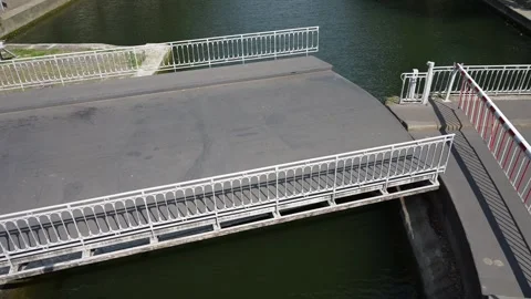 Mobile bridge in Paris Stock Footage 327963363