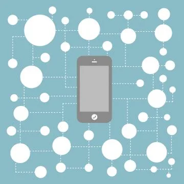 Mobile business Stock Illustration