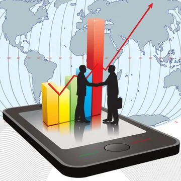 Mobile business Stock Illustration