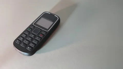 The Mobile Button Phone close-up Stock Footage 104961647