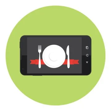 Mobile Cafe Menu Stock Illustration