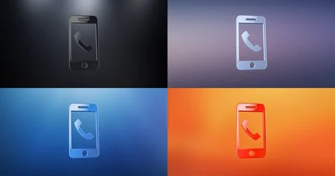 Mobile Call 3d Icon Stock Footage 69715702