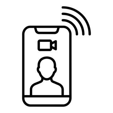 Mobile call and wireless communication connection icon with communication Stock Illustration