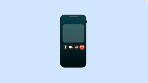 Mobile call screen template. Call screen smartphone interface mockup. Web app ui Stock Footage 221148270