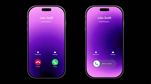 Mobile call screen template. Call screen smartphone interface mockup. Web app ui Stock Illustration