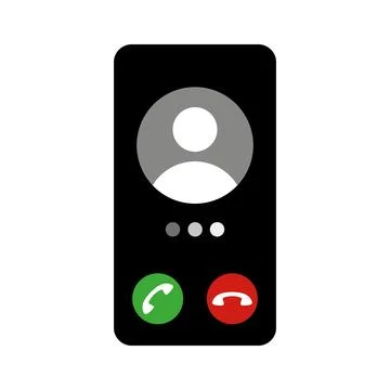 Mobile call screen template. Stock-Illustration