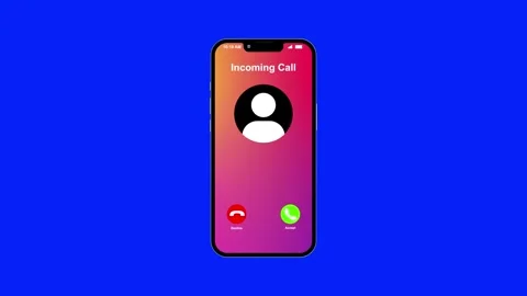 Mobile Calling Animation, Incoming Call Screen mobile, Accept and Decline c.. Stock Footage 273495296