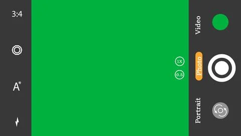 Mobile camera interface illustration on green screen Stock Illustration