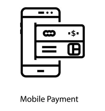 Mobile Card Payment Stock Illustration
